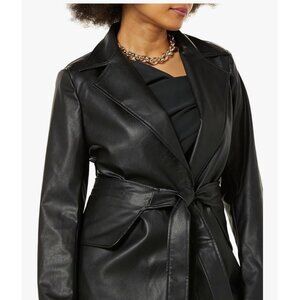 Terea Women's Everlee Vegan Leather Belted Coat size XXL NWT